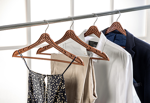 Metal Başlı Ahşap Oyma Desenli Askı 3 Adet / Set