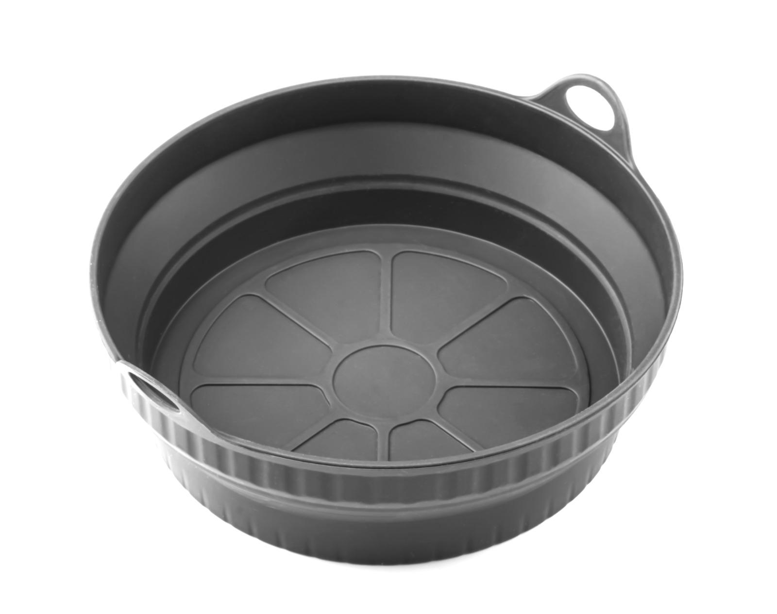 Katlanır Yuvarlak Silikon Airfryer Pişirme Kabı