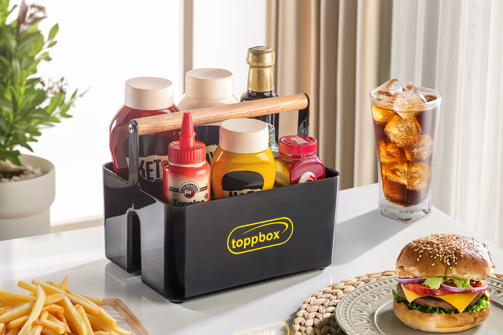 Ahşap Saplı Bölmeli Çok Amaçlı Organizer